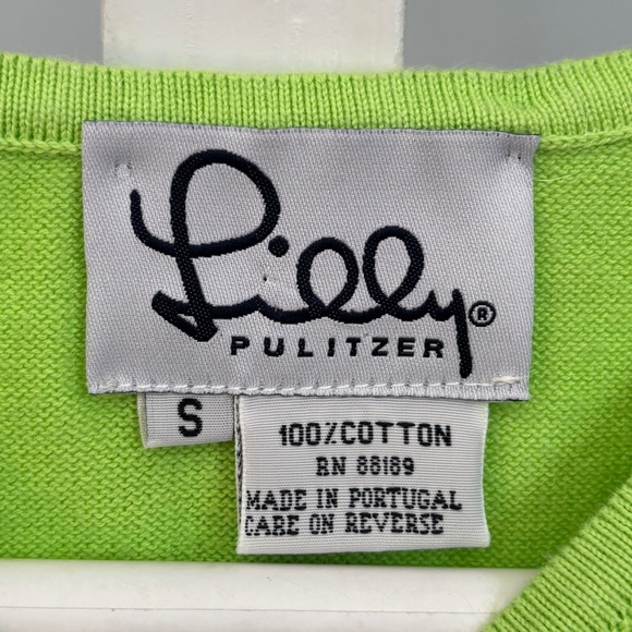 Lilly Pulitzer Size S Lime Green Cardigan Set - Picture 12 of 13